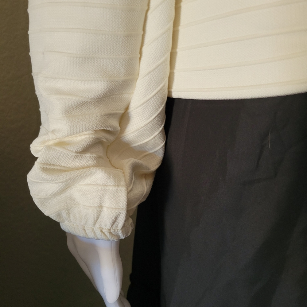 H&M Cream Ribbed Blouse - Picture 3 of 7